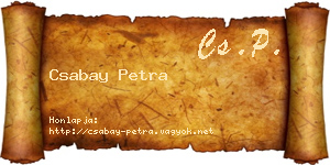 Csabay Petra névjegykártya